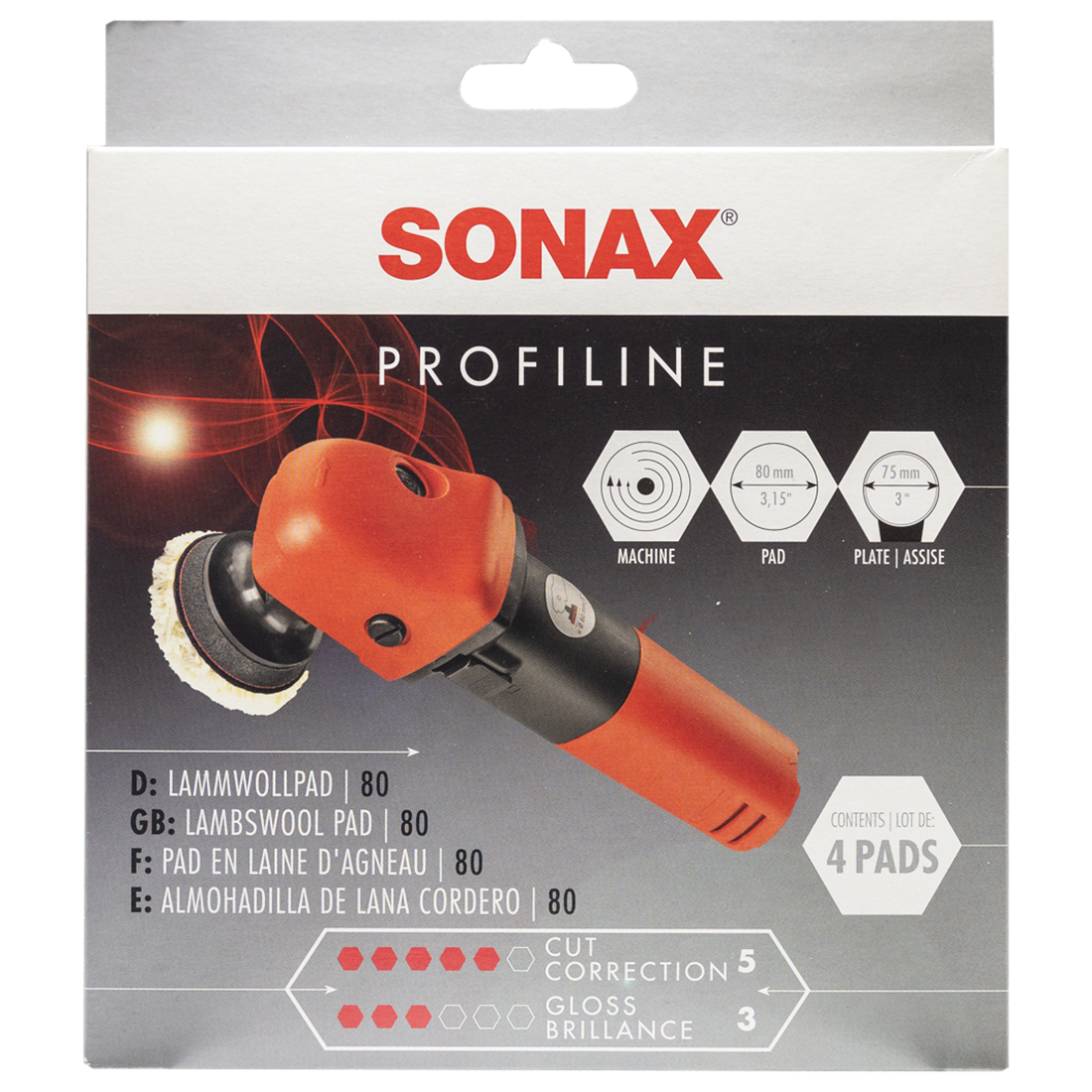 SONAX Lambswool pad 80m